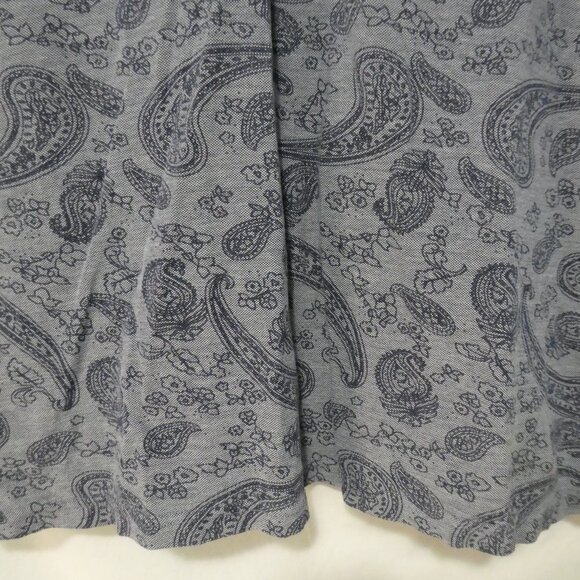 MODANGO MILANO | XXL | Blue Paisley Pattern Short Sleeve Polo Shirt - Picture 7 of 14